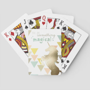 You Are Something Magical Gold Unicorn Poker Cards
