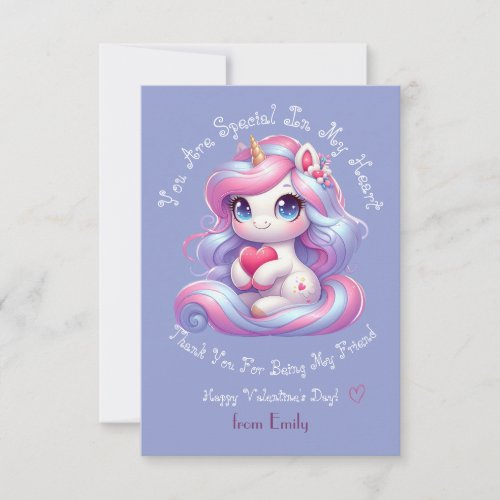 You Are Special  Cute Unicorn Valentines Day Card
