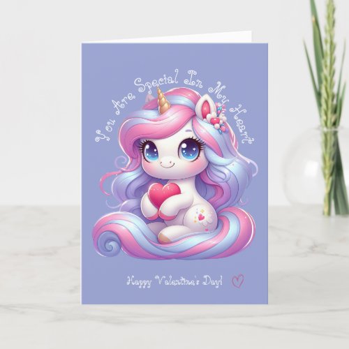 You Are Special  Cute Unicorn Valentines Day Card