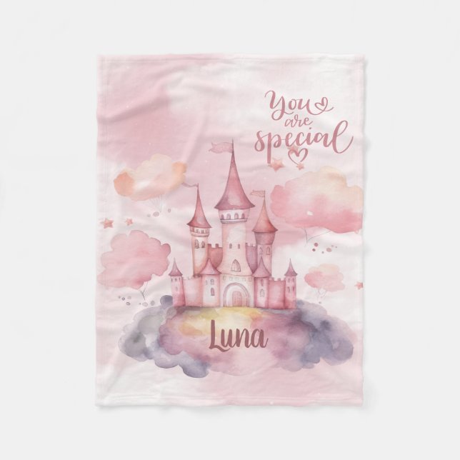 You are Special Palace on the Pink Cloud Fleece Blanket (Front)