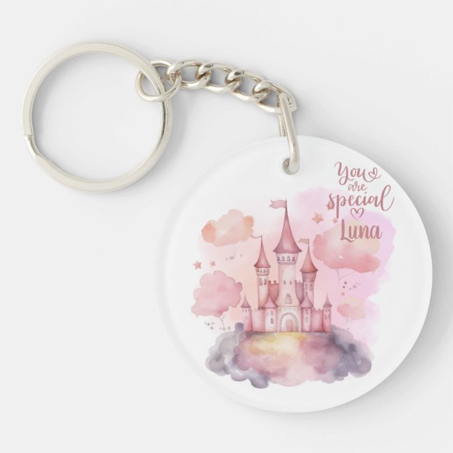 You are Special Palace Pink Cloud customizable Keychain (Front)