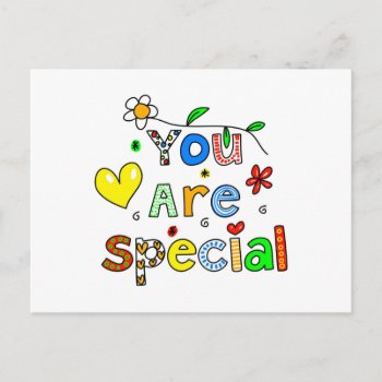 You Are Special Postcard by prawny at Zazzle