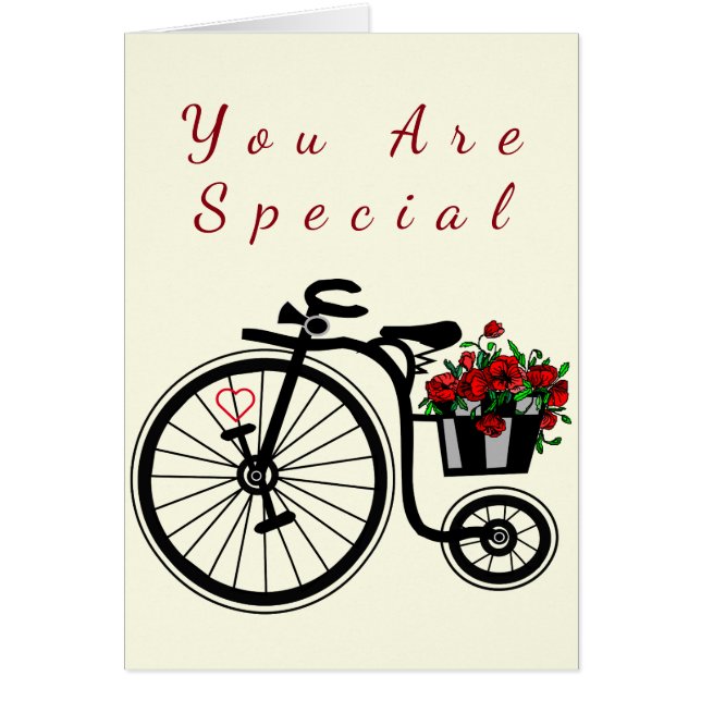 You Are Special - Romantic Bike Cards (Front)