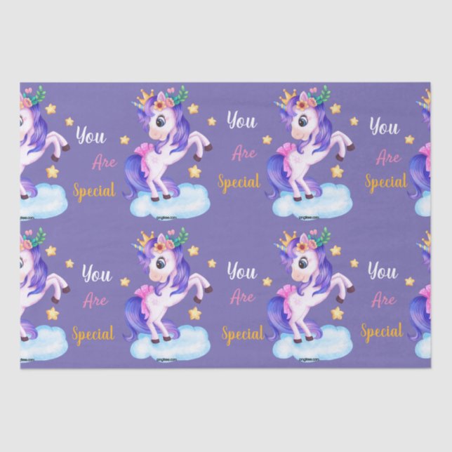 You are special unicorn   tissue paper (Front)