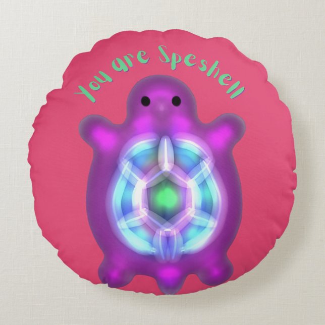 You Are Speshell Turtle Personalized Gift T-Shirt Round Pillow (Front)