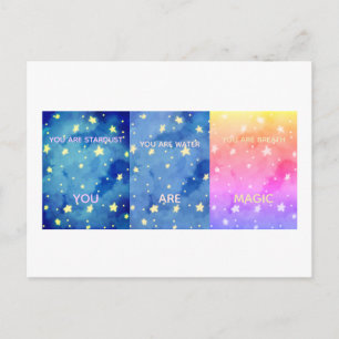 You are stardust, water, breath You are magic Postcard