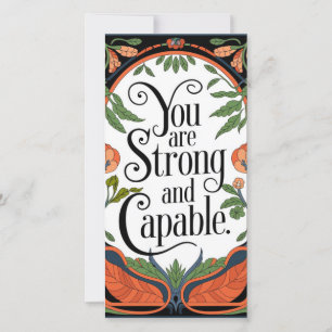 You Are Strong and Capable Inspirational Quote Holiday Card