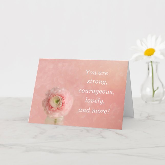 You Are Strong Cancer Serious Illness Get Well Card (Small Plant)