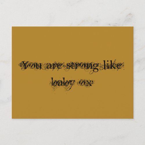 You are strong like baby oxOrphan Black quote Postcard