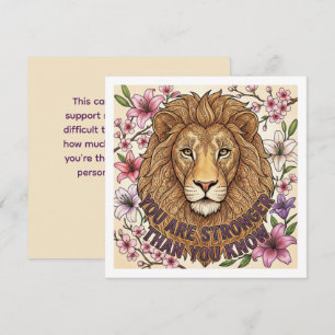 You Are Strong Personalized Lion Card