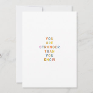 You are Stronger than You Know - Colorful Holiday Card