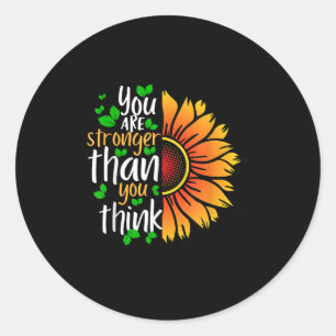 You Are Stronger Than You Think Mental Health Awar Classic Round Sticker