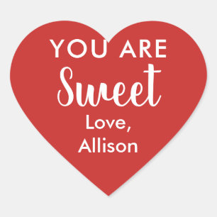 You Are Sweet Stickers, Valentine's Day Gift Tags