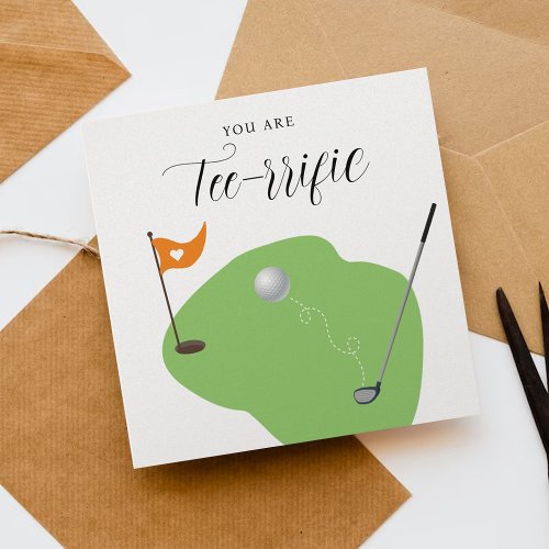You Are Tee_rrific Golf Valentines Day Card