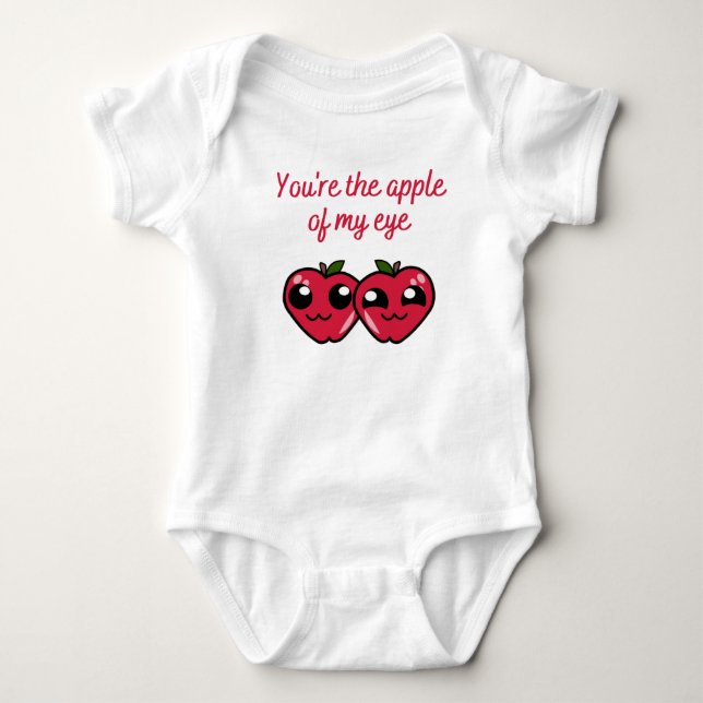 You are the Apple of my eye Baby Bodysuit (Front)