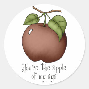 You Are the Apple of My Eye Classic Round Sticker
