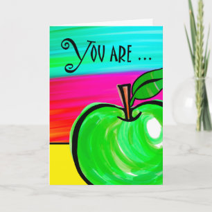 You Are the Apple of My Eye, Colorful Card