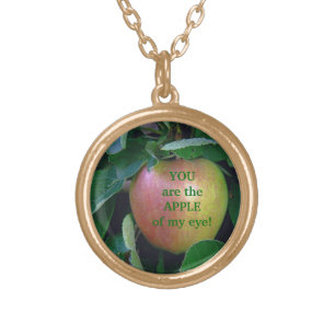 "YOU ARE THE APPLE OF MY EYE" NECKLACE