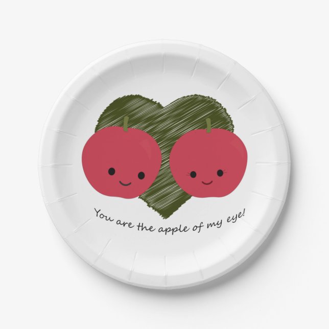 You are the Apple of my Eye Paper Plates (Front)
