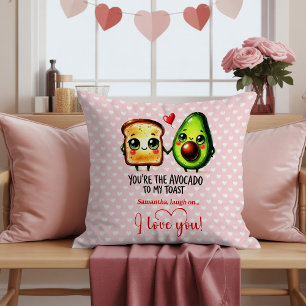 You are the avocado to my toast Valentine's gift Throw Pillow