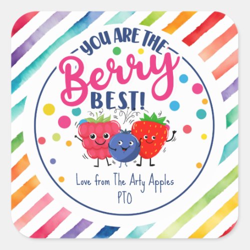 you are the berry best  square sticker