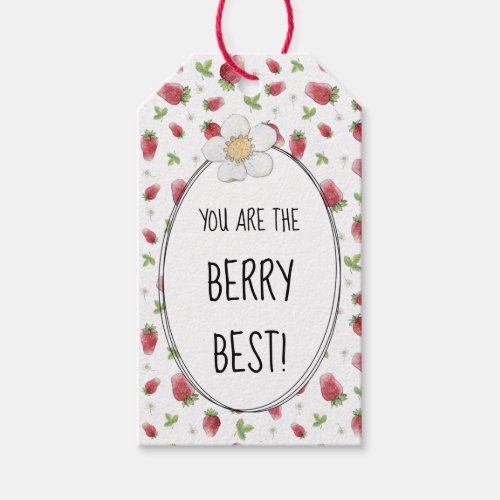 You are the Berry Best Strawberry Gift Tags