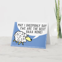 You Are The Best Bar None - Sheep Pun Card