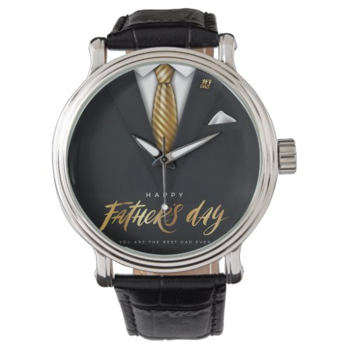  You Are the Best Dad Ever Black Gold Fathers Day Watch