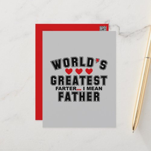 You are the BEST Father Happy Fathers Day 2024 Postcard