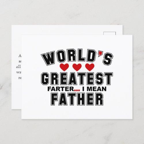 You are the BEST Father Happy Fathers Day 2024 Postcard