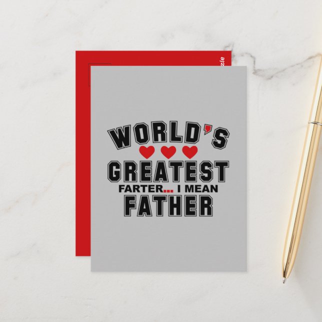You are the BEST Father Happy Fathers Day 2026 Postcard (Front/Back In Situ)
