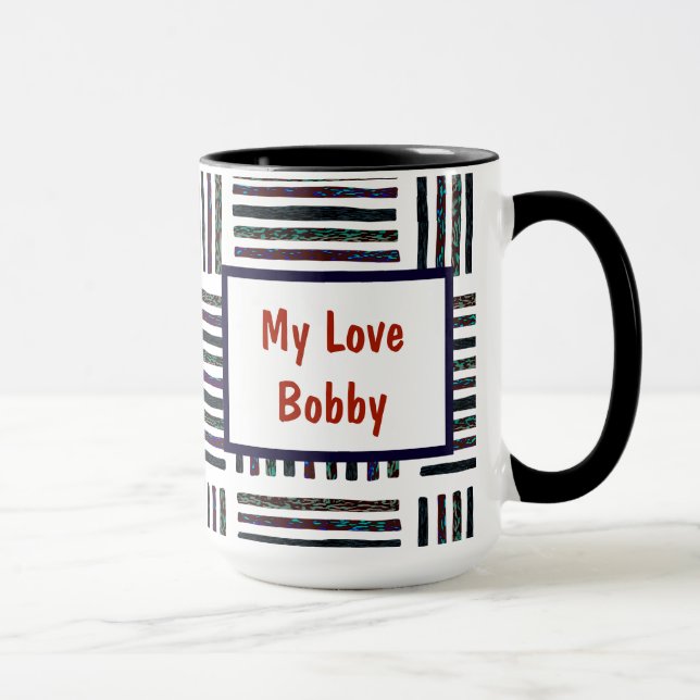 You Are The Best Inspired Striped Personalize Mug (Right)