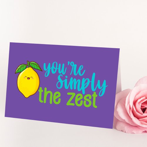 you are the best lemon pun kawaii card