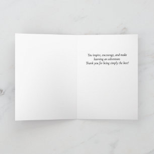 You Are the Best! Retro Geo Teacher Apprecriation Card