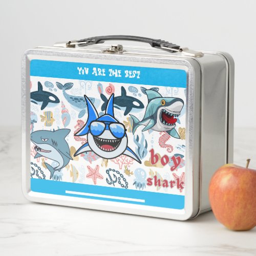 You Are the Best Shark Metal Lunch Box