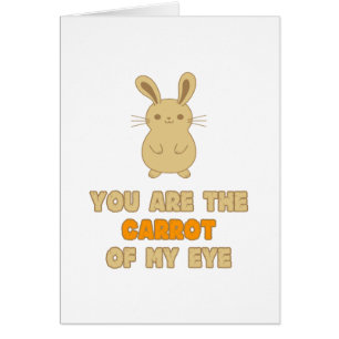 You are the Carrot of My Eye Rabbit Cards