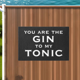 You are the gin to my tonic cool classy black outdoor rug