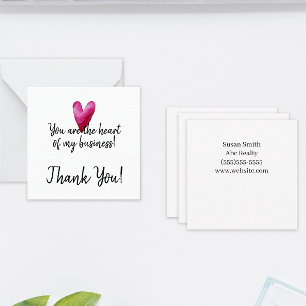 You are the Heart of my Business Note Card
