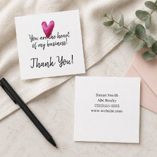 You are the Heart of my Business Note Card
