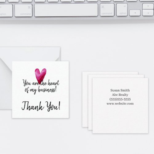 You are the Heart of my Business Note Card