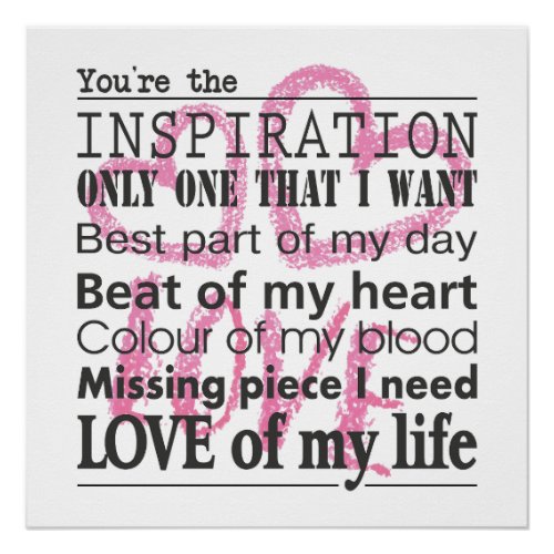 You are the inspiration poster