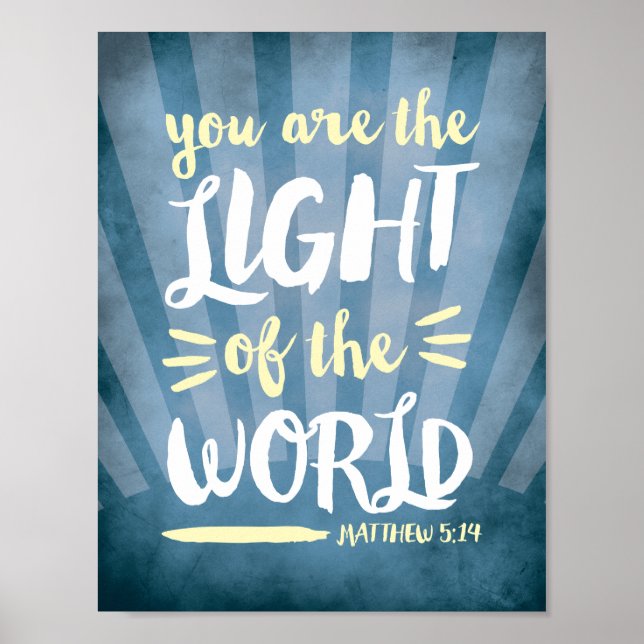 You are the light of the world christian gift poster (Front)