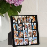 You are the One 20 Picture Collage Photo Plaque<br><div class="desc">Romantic photo display gift for your partner - perfect for a wedding anniversary, engagement, marriage proposal prop etc. The design features oversized print which reads "You are the one", displayed as an overlay on your pictures. The photo template is set up for you to add 20 of your favorite photos,...</div>