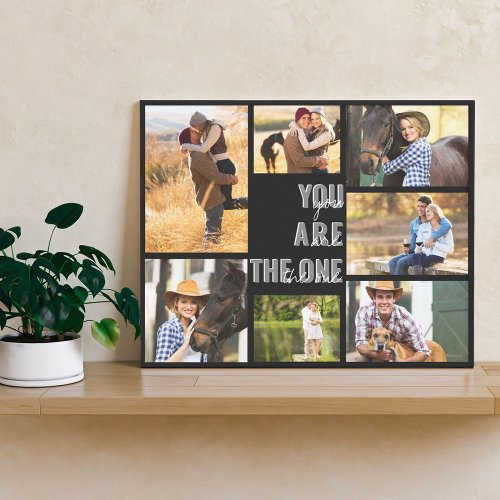You are the One 7 Photo Collage Black Canvas Print