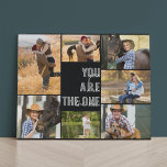 You are the One 7 Photo Collage Black Faux Canvas Print<br><div class="desc">Stylish photo collage faux canvas which you can personalize with 7 of your favorite photos. This chic black and white design is lettered with the words "You are the One" in modern oversized print and casual script typography. The photo template is set up ready for you to add your pictures,...</div>