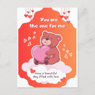 You Are The One For Me Funny Valentine Day Holiday Postcard
