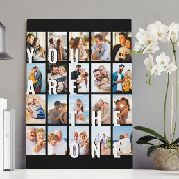 You are the One Romantic 20 Photo Collage Black Canvas Print