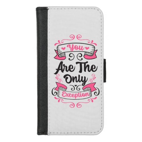 You Are the Only Exception Paramore Lyrics Quote iPhone 87 Wallet Case