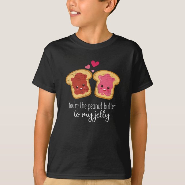 You Are The Peanut Butter To My Jelly Cute Kawaii T-Shirt (Front)