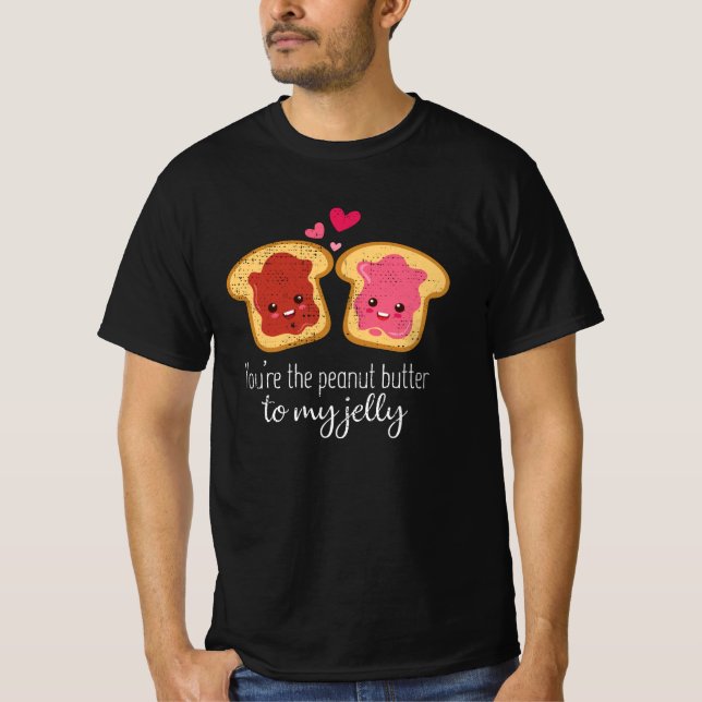 You Are The Peanut Butter To My Jelly Cute Kawaii T-Shirt (Front)